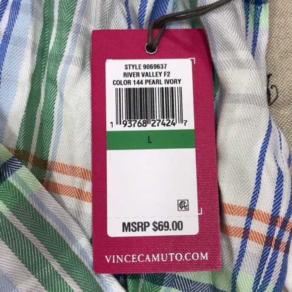 Vince Camuto Tie Sleeve Mix Media Cozy Top - Picture 3 of 7